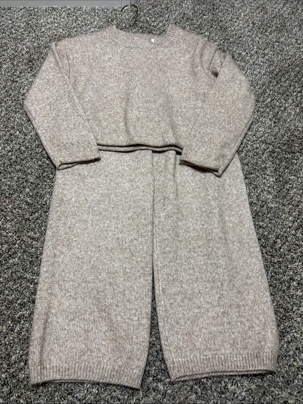 Cozy Kids Knit Set in Light Taupe